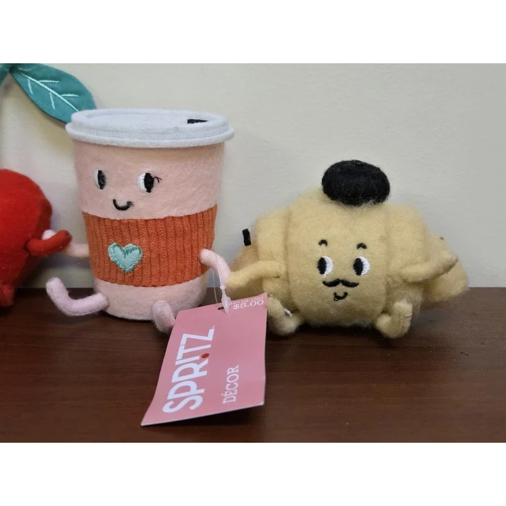 Spritz Decor Target Felt Lot Duo Cherries / Croissant / Drink Cup NWT